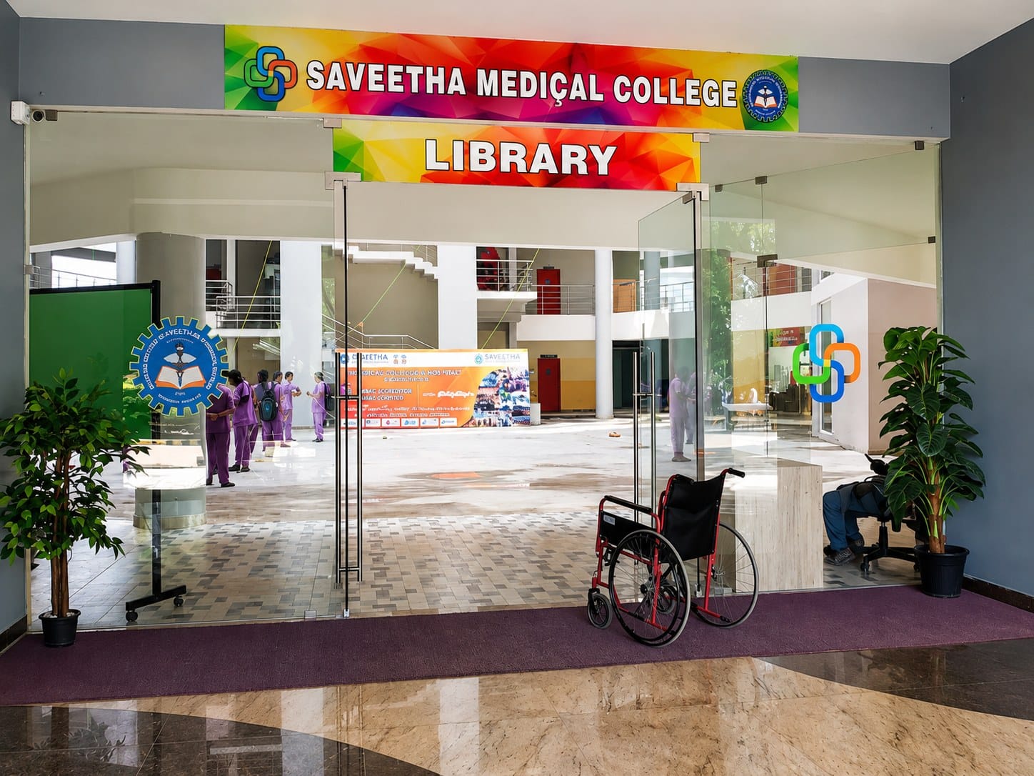 The Saveetha Medical College Library entrance, Chennai