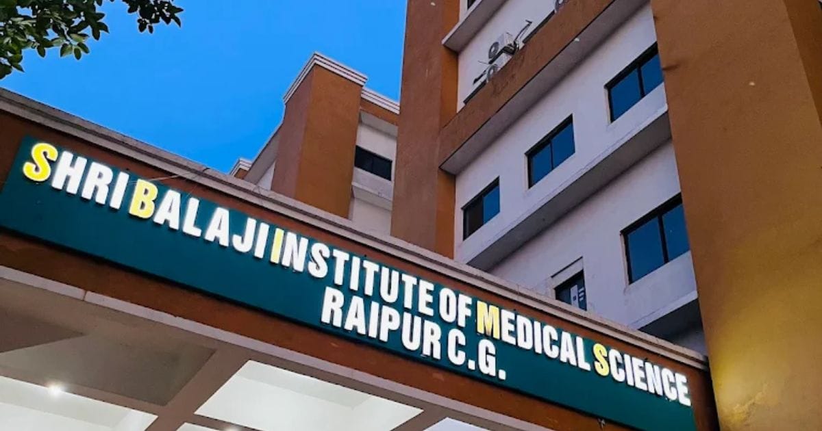 The Shri Balaji Institute of Medical Science and Hospital main building, Mowa, Raipur