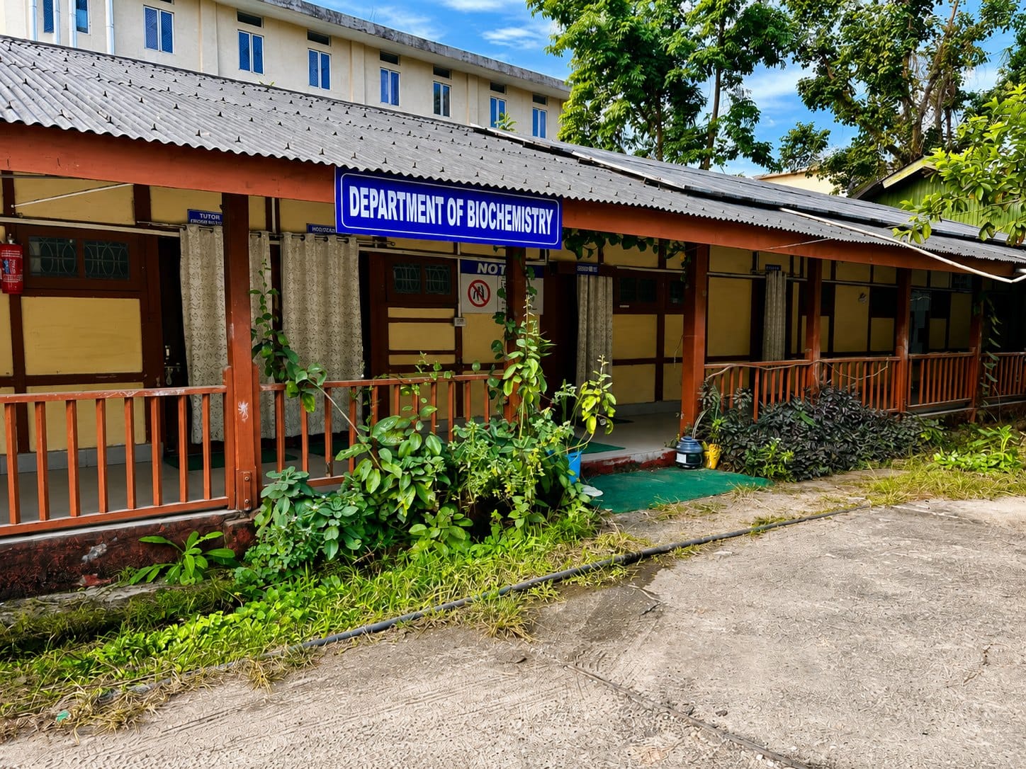 The Department of Biochemistry block at TRIHMS, Naharlagun