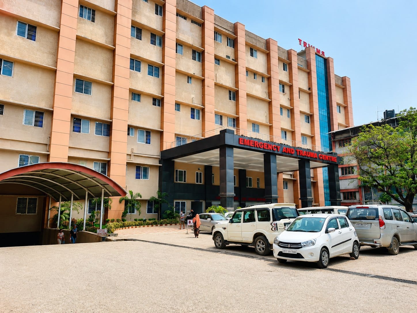 The TRIHMS building housing the Emergency and Trauma Centre, Naharlagun
