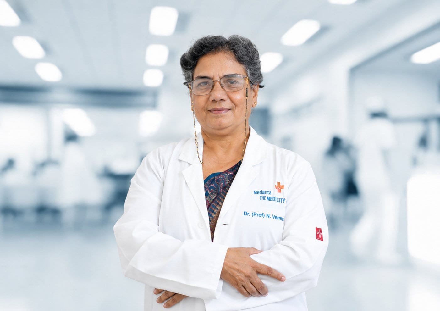 Portrait of Dr. Asmita M. Rathore, Medical Superintendent, GTB Hospital