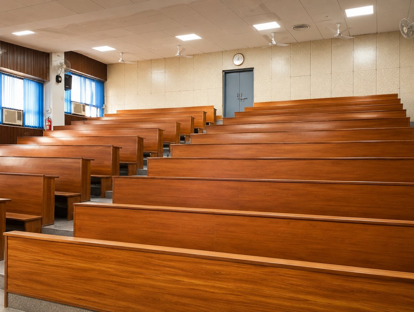 A tiered lecture theatre at UCMS