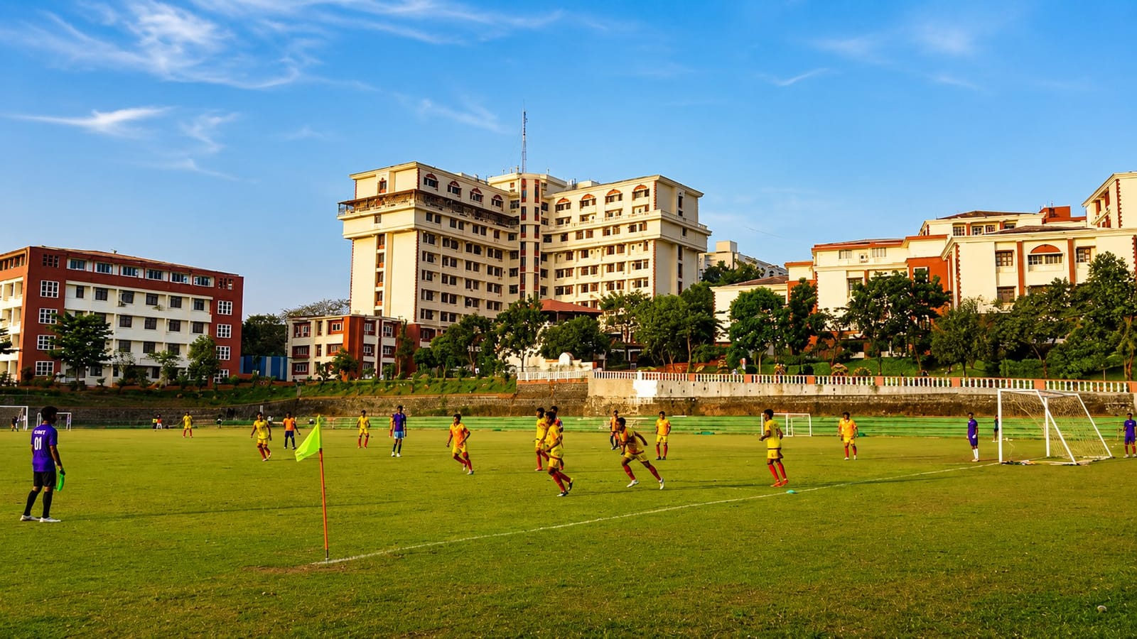 The football ground at Yenepoya, Mangalore