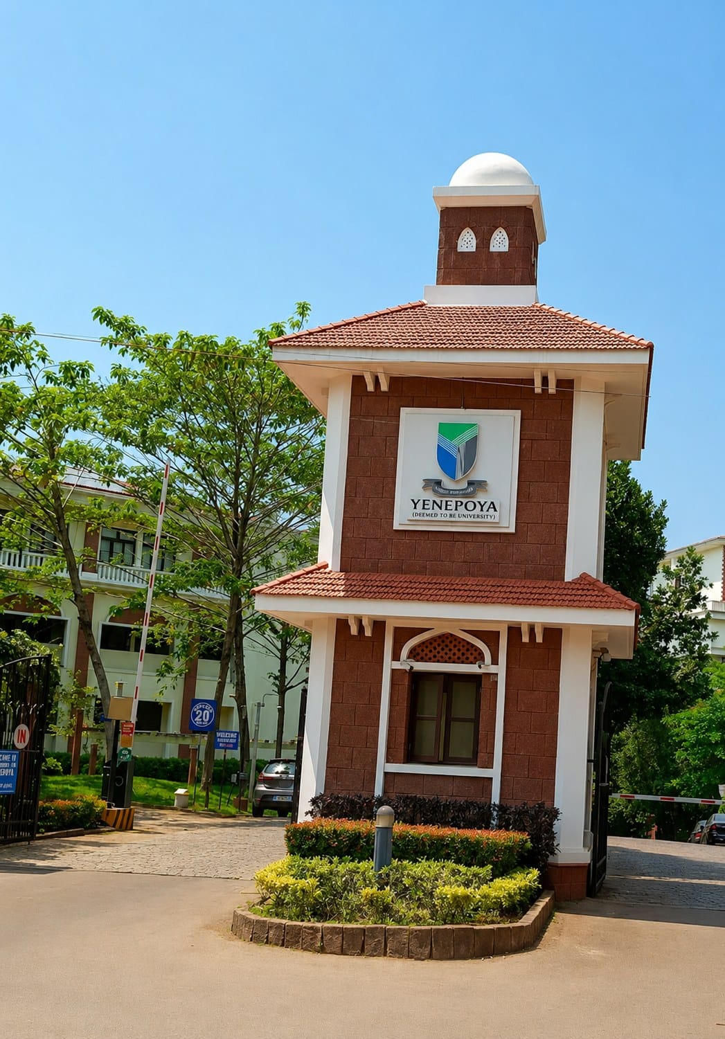 The Yenepoya campus clock-tower pavilion, Mangalore