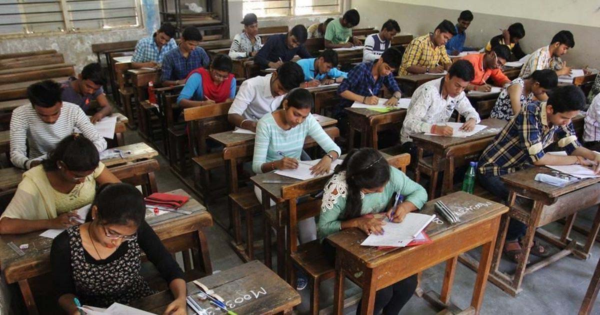 Indian students giving NEET Exam.