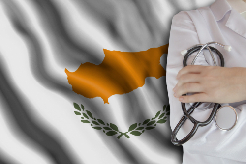 Medical student with Cyprus flag
