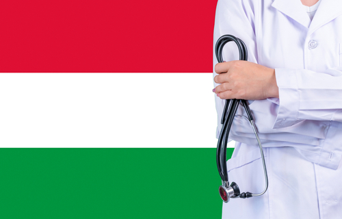The Hungary flag and doctor