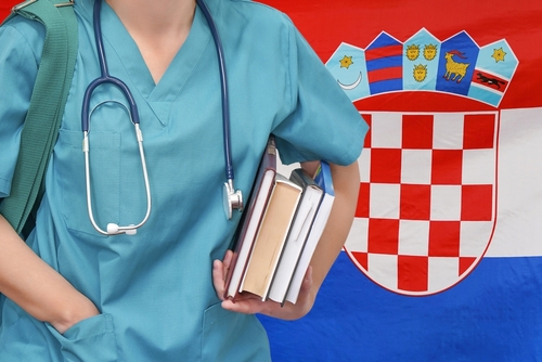 Flag of Croatia and doctor