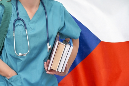 doctor with Czech Republic flag
