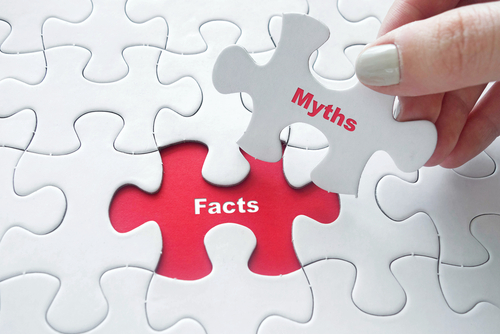 Puzzle piece with word Facts and Myths
