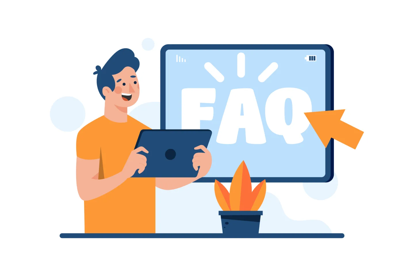 man shows frequently answered questions